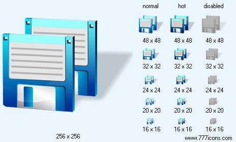 464x280 Save All With Shadow Icon Image Basic Icons For Vista