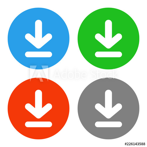 500x500 Download Button Save Symbol Vector Icon