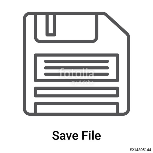 500x500 Save Icon Vector Sign And Symbol Isolated On White Background