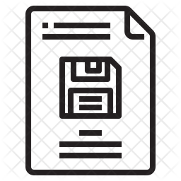 256x256 Save Icon Of Line Style