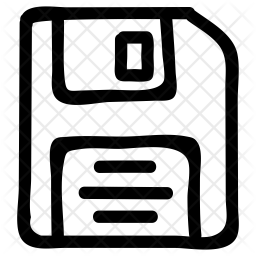 256x256 Save Icon Of Doodle Style