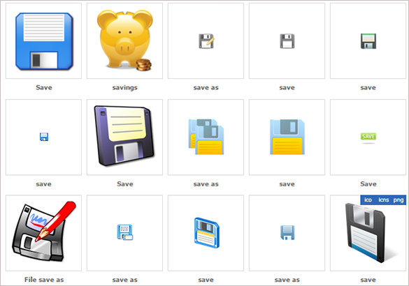 585x410 Save Icons