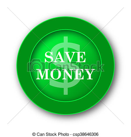450x470 Save Money Icon Internet Button On White Background