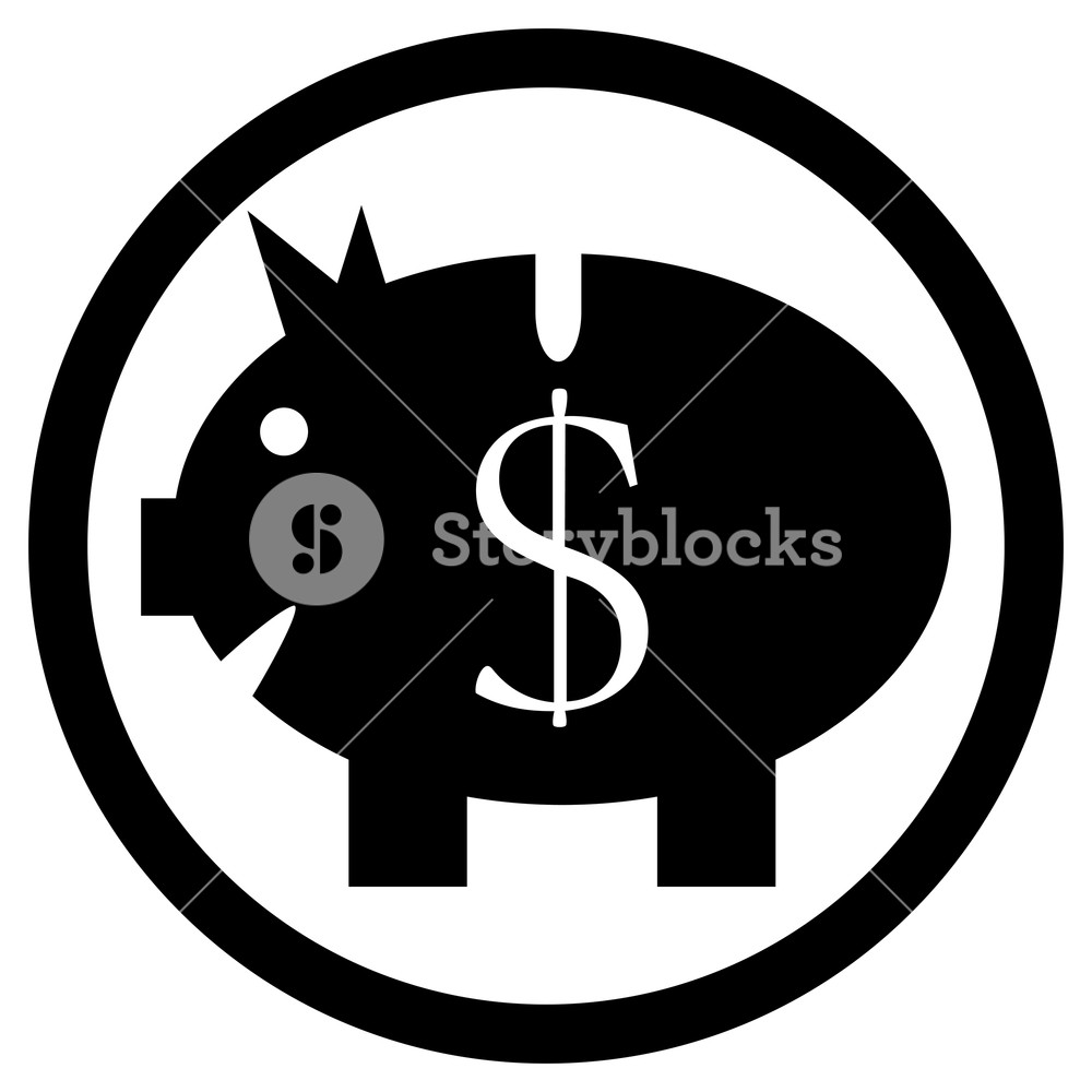 1000x1000 Piggy Bank Black White Icon Money Savings And Save Money, Piggy
