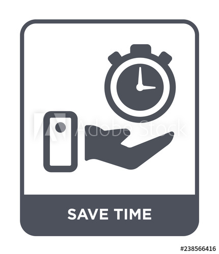 430x500 Save Time Icon Vector