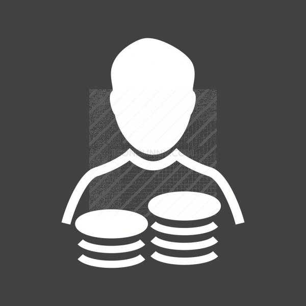 600x600 Savings Account Glyph Inverted Icon