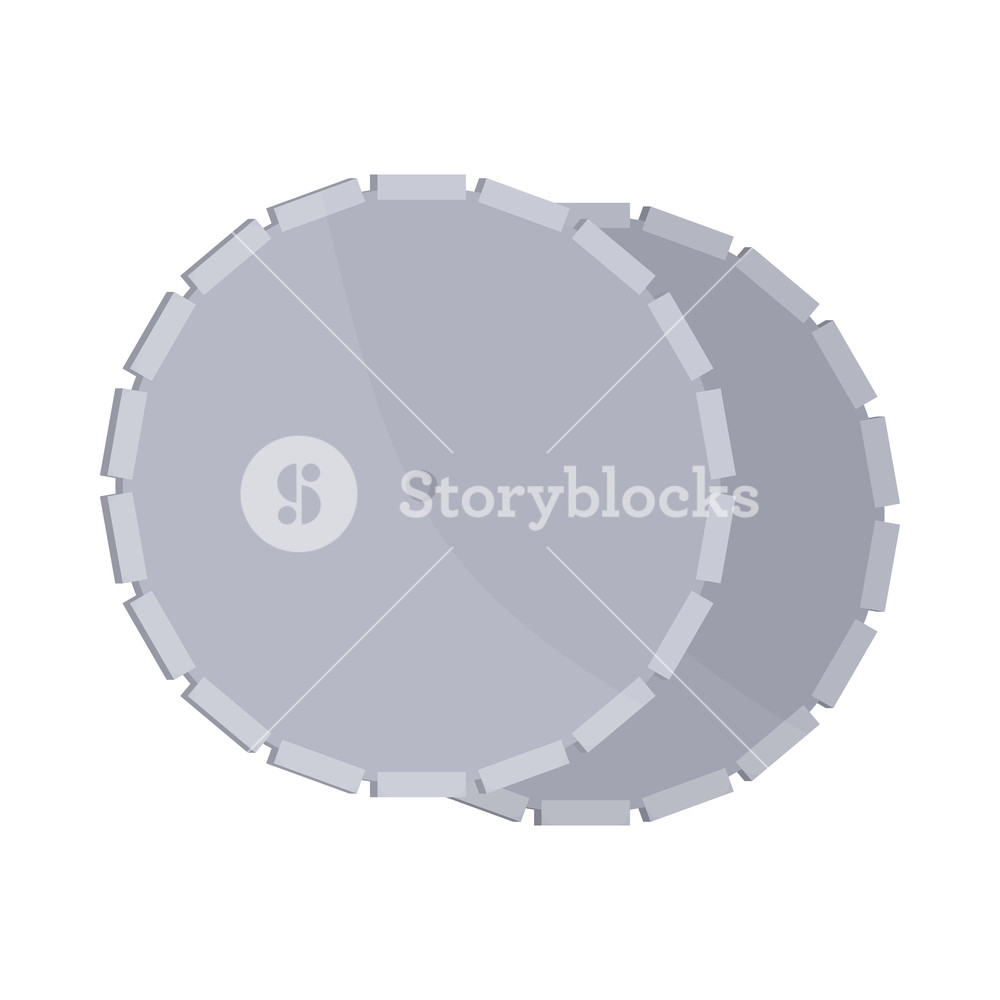 1000x1000 Circular Saw Blade Icon In Cartoon Style On A White Background
