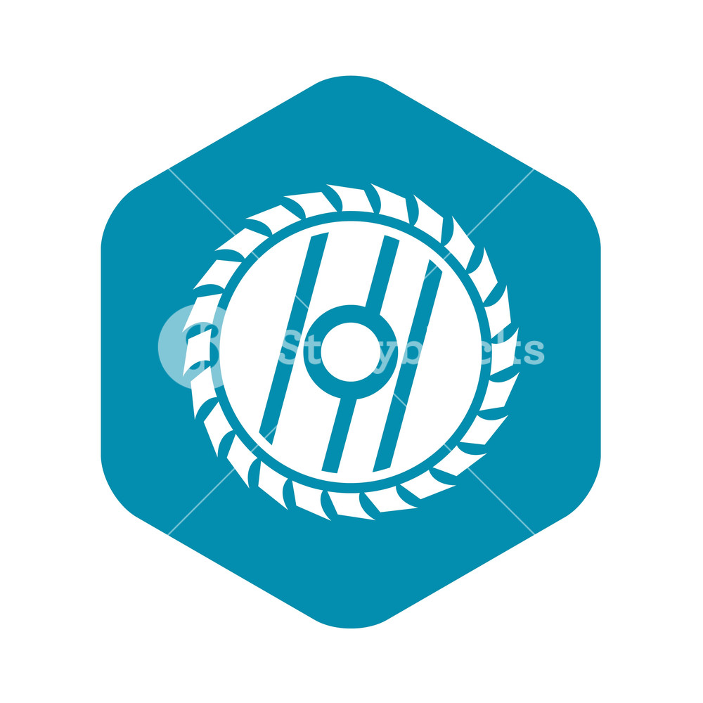 1000x1000 Circular Saw Blade Icon In Simple Style On A White Background