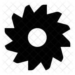 256x256 Saw Blade Icon Of Glyph Style