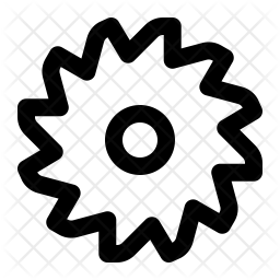 256x256 Saw Blade Icon Of Line Style