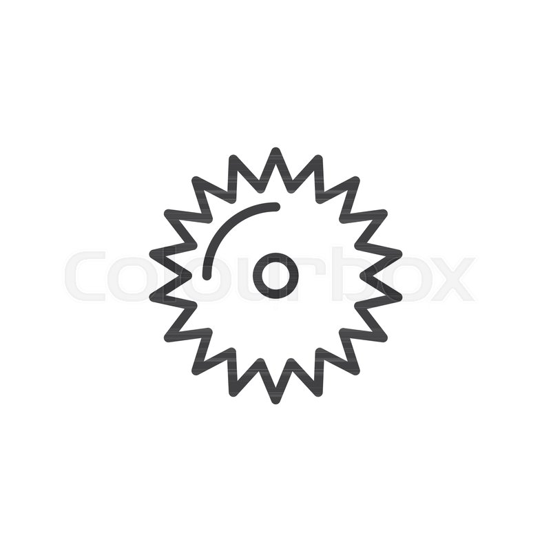 800x800 Saw Blade Line Icon, Outline Vector Stock Vector Colourbox
