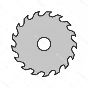 300x300 Stock Illustration Circular Saw Blade Icon Isolated White