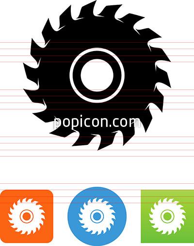 400x506 Vector Circular Saw Blade Icon