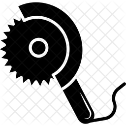 256x256 Electric Saw Icon Of Glyph Style