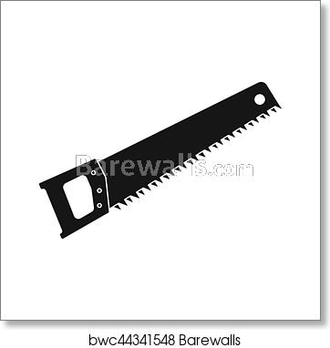 362x382 Hand Saw Icon In Black Style Isolated On White Background Build