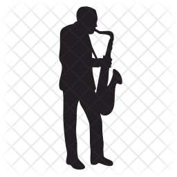 256x256 Saxophone Icon Of Glyph Style