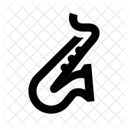 256x256 Saxophone Icon Of Line Style