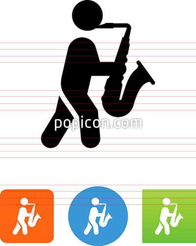 400x502 Saxophone Player Icon