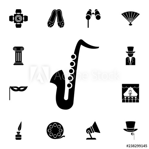 500x500 Saxophone Icon Detailed Set Of Theater Icons Premium Graphic