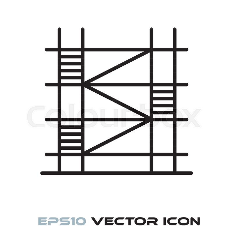 Construction Scaffolding Flat Line Stock Vector Colourbox 800x800 Construction Scaffolding Flat Line Stock Vector Colourbox