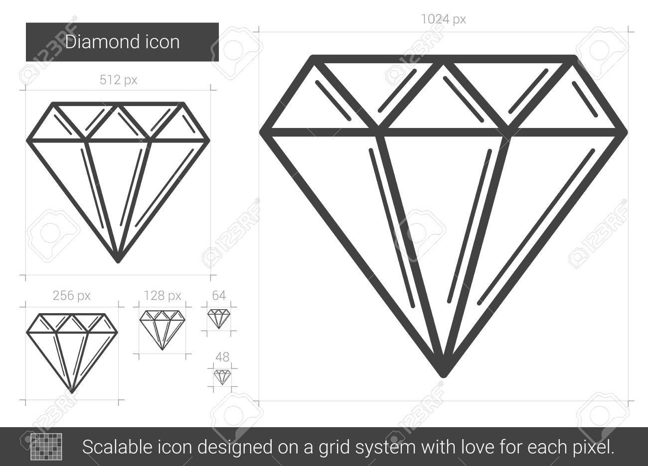 1300x936 Stock Vector Art Drawing Inspiration Diamond Vector, Line