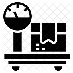 256x256 Weight Scale Icon Of Glyph Style