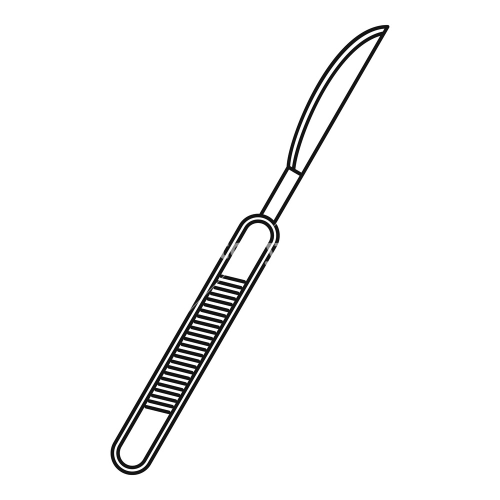 1000x1000 Stainless Medical Scalpel Icon Outline Illustration Of Stainless