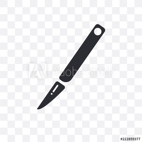 500x500 Scalpel Icon Isolated On Transparent Background Simple