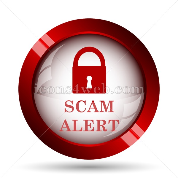 600x600 Scam Alert Website Icon High Quality Web Button