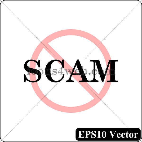 600x600 Scam Forbidden Black Icon Vector