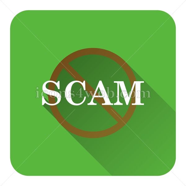 600x600 Scam Forbidden Flat Icon With Long Shadow Vector