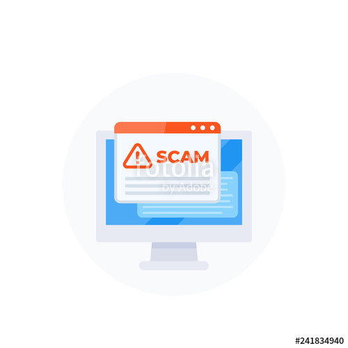 500x500 Scam Alert Vector Icon Stock Image And Royalty Free Vector