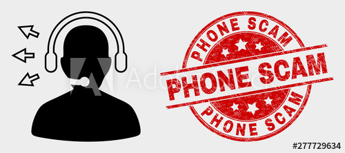 500x222 Vector Operator Talk Icon And Phone Scam St Red Rounded