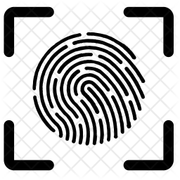 256x256 Finger Scan Icon Of Glyph Style