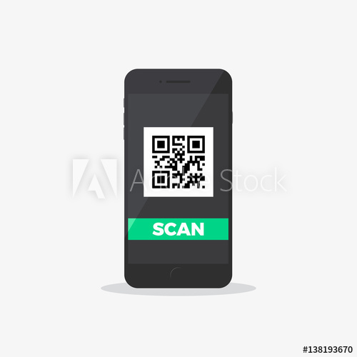 500x500 Scan Qr Code Phone Flat Icon