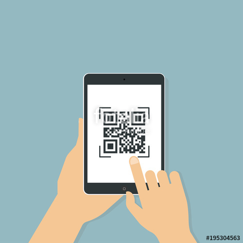 500x500 Scan Qr Code With Mobile Phone Icon Image Scanning Barcode