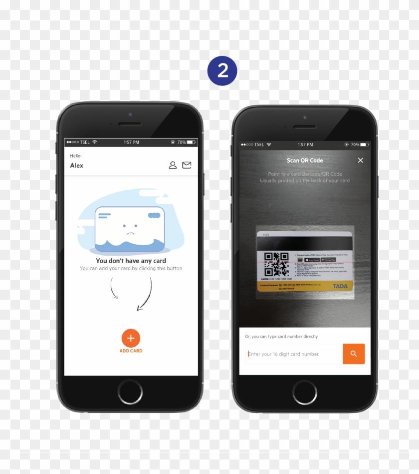 840x949 Select Add Card Icon And Scan The Qr Code Behind