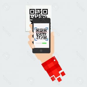 300x300 Smart Phone Scanning Qr Code Icon Barcode Scan Vector Createmepink