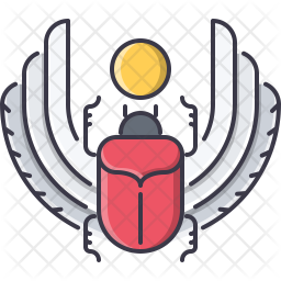 256x256 Scarab Icon Of Colored Outline Style