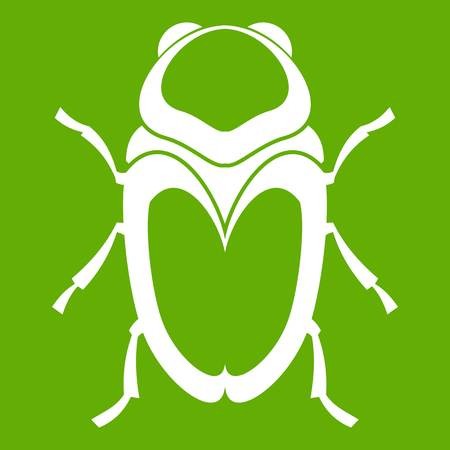 450x450 Scarab Beetle Icon On Green Background Royalty Free Vector Graphics