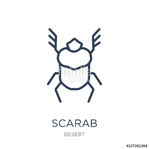 500x500 Scarab Icon Trendy Flat Vector Scarab Icon On White Background