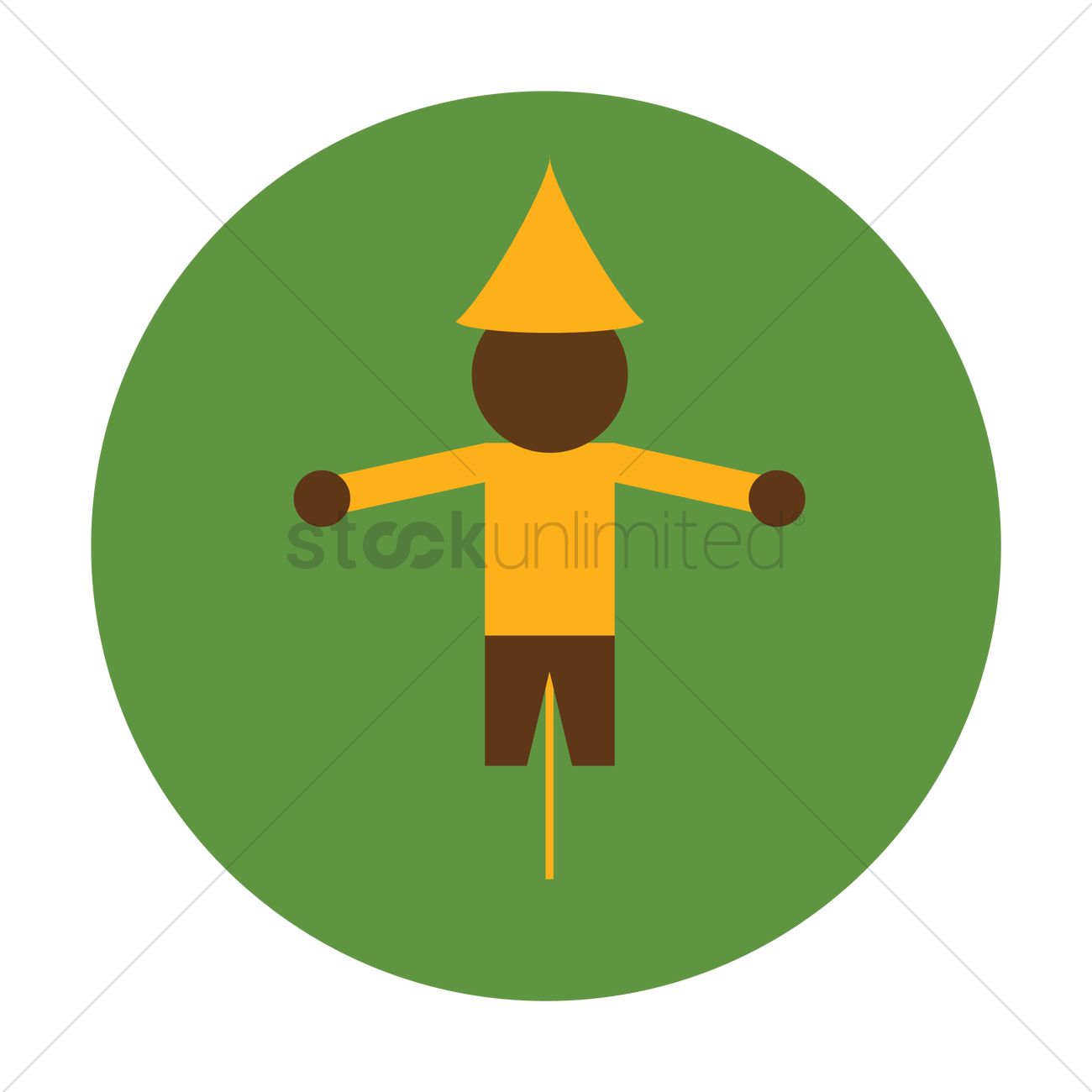 1300x1300 Scarecrow Icon Vector Image