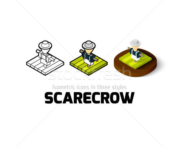 600x493 Scarecrow Icon In Different Style Vector Illustration Sidmay