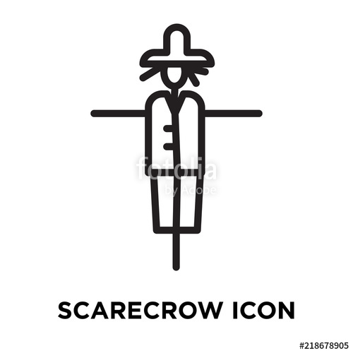 500x500 Scarecrow Icon On White Background Modern Icons Vector