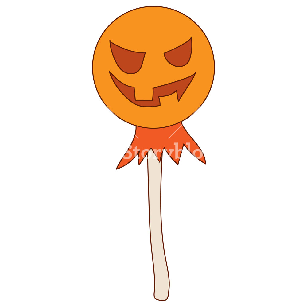 1000x1000 Halloween Scarecrow Icon In Cartoon Style On A White Background
