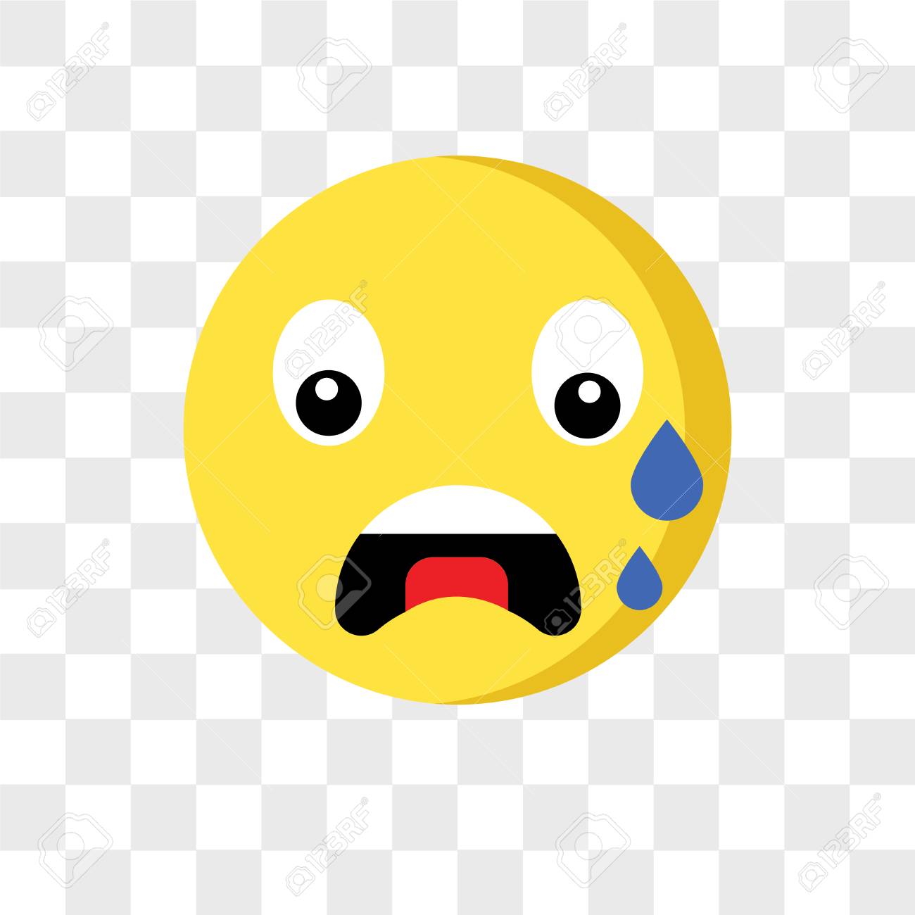 1300x1300 Scared Emoji Face Transparent Background