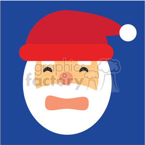 300x300 Santa Head Scared Icon Vector Art Clipart Royalty Free Gif