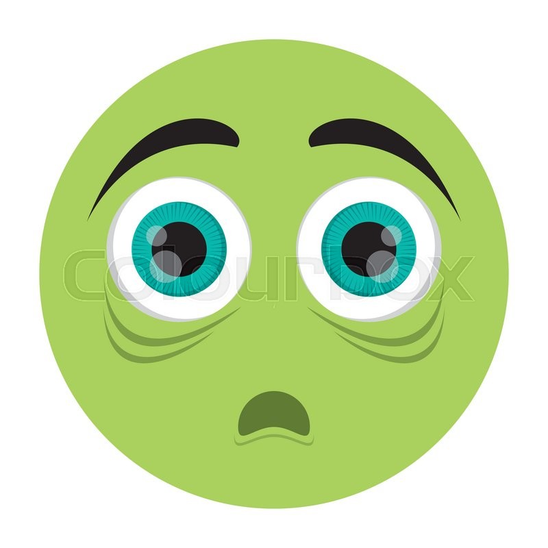 800x800 Flat Design Scared Face Emoticon Icon Stock Vector Colourbox