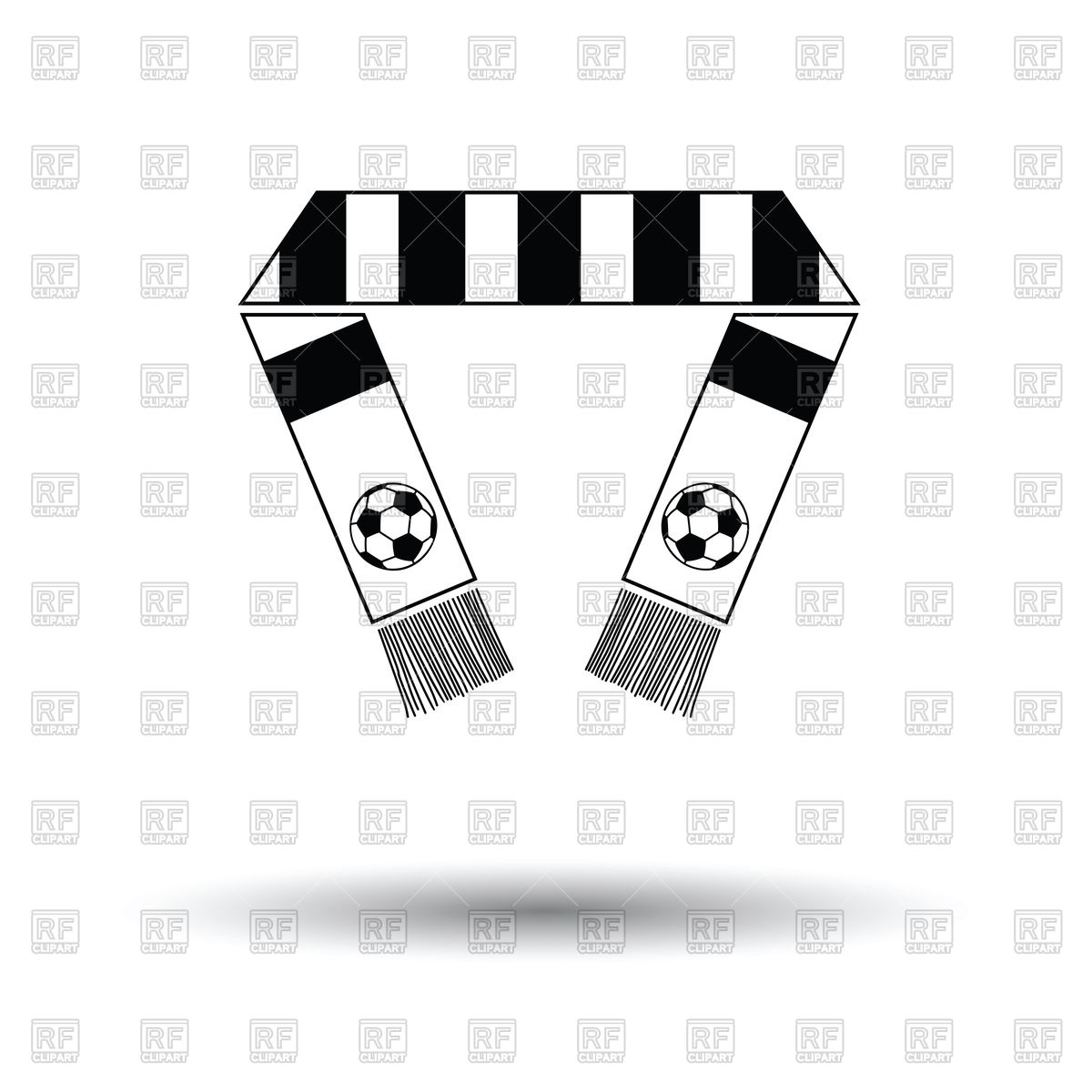1200x1200 Football Fans Scarf Icon On White Background Vector Image