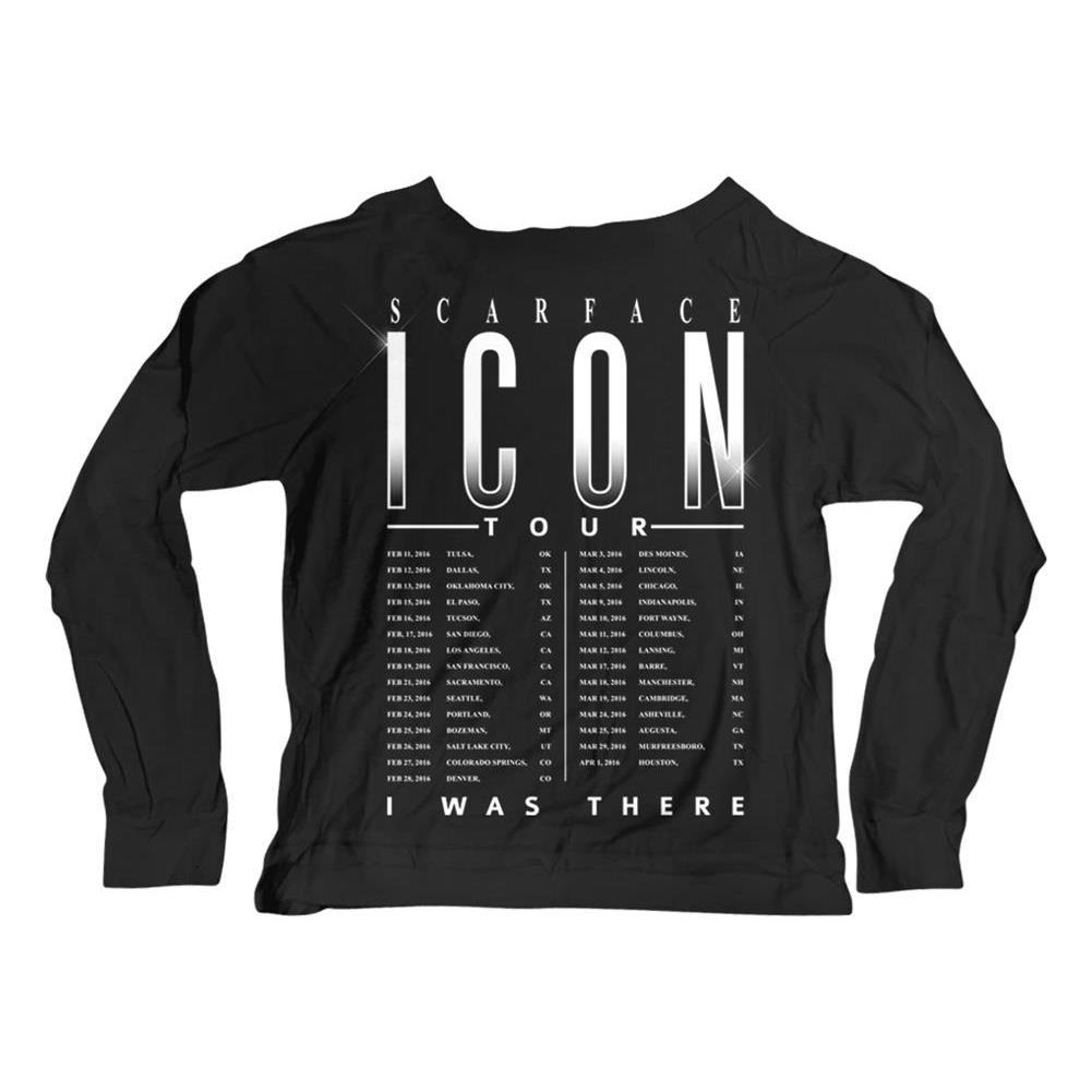 Scarface Icon Tour Women's Limited Edition Long Sleeved Scoop Neck 1001x1001 Scarface Icon Tour Women's Limited Edition Long Sleeved Scoop Neck